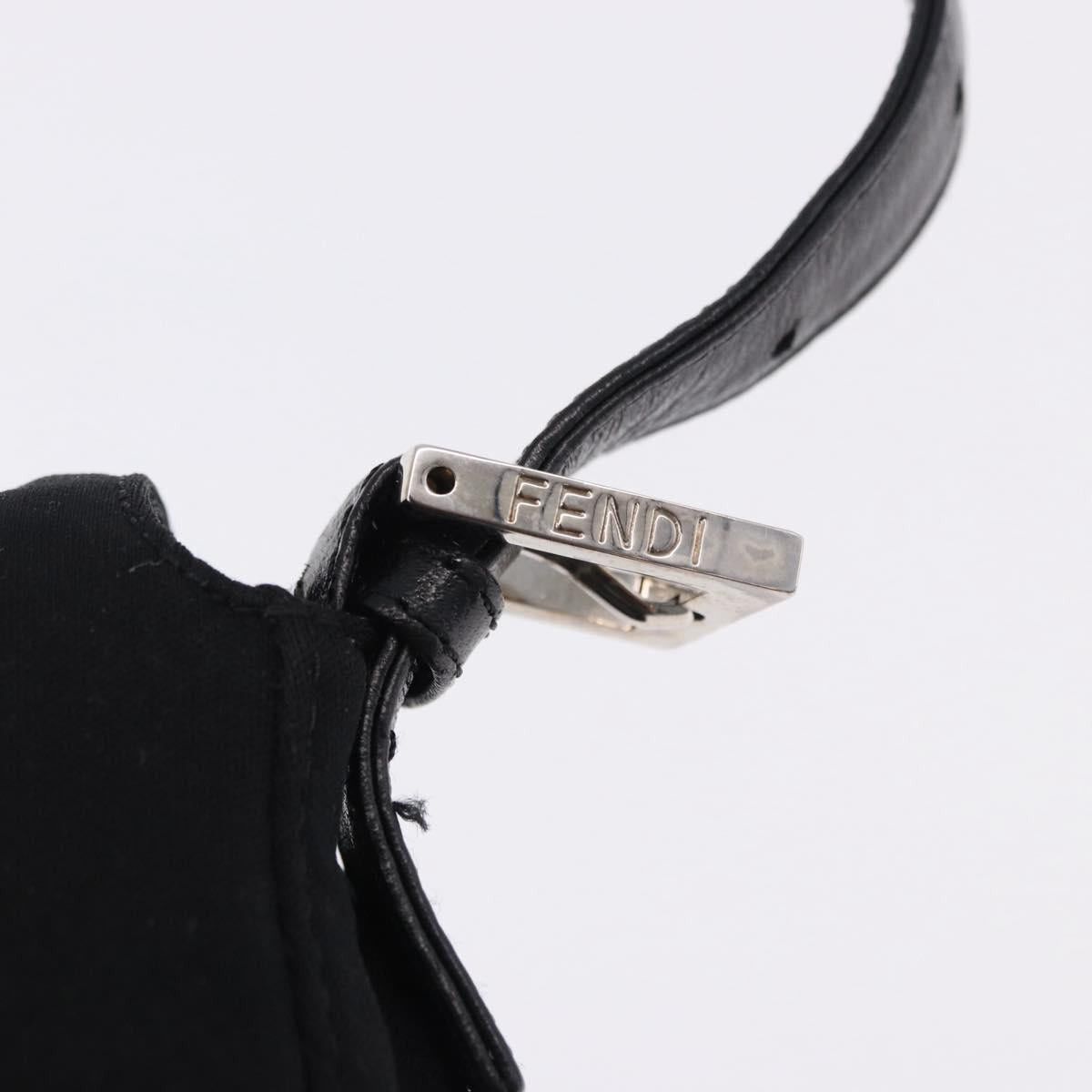 Fendi FENDI Mamma Baguette Shoulder Bag Cotton jersey Black Silver Size ONE SIZE - 17 Thumbnail