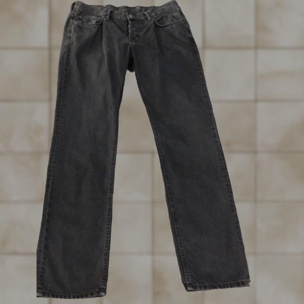 Allsaints AllSaints Jeans Men 32x30 Gray Denim Straight Button Fly 30 In Inseam Classic Cowboy Pockets Regular Style Modern Fit Mens Size US 32 / EU 48 - 1 Thumbnail