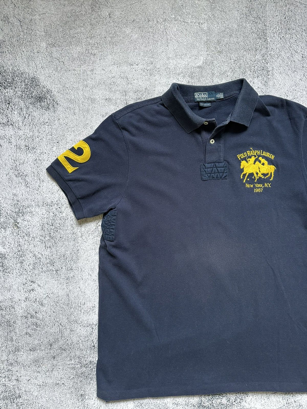 Polo Ralph Lauren Vintage Polo Ralph Lauren Polo Big Logo Yellow Y2K Size US XL / EU 56 / 4 - 2 Thumbnail
