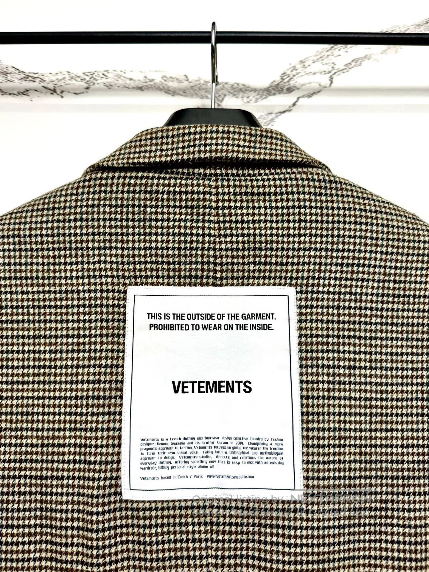 Vetements vetements houndstooth oversized wool blazer. Size US XS / EU 42 / 0 - 4 Thumbnail