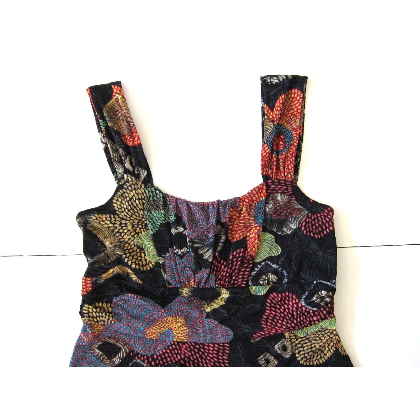 Endless Endless Knot Art Black Green Red Floral Stretch Sleeveless Tank Blouse M Size M / US 6-8 / IT 42-44 - 3 Thumbnail
