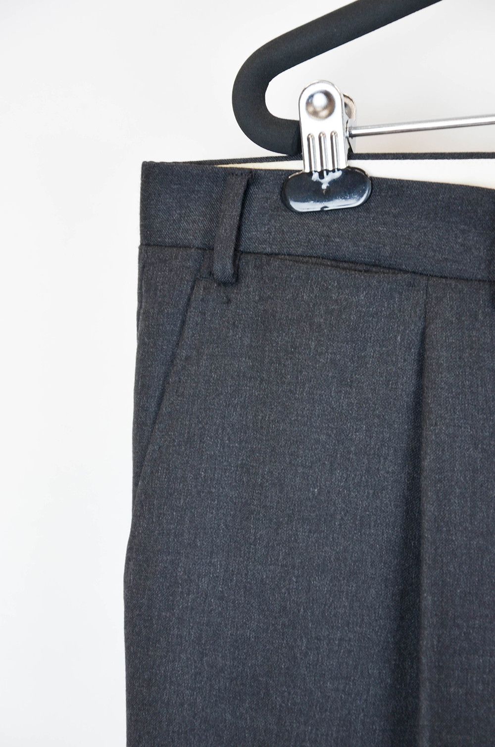 Corneliani Canali Classic Wool Trousers – Charcoal Gray – Size 56R Size 46R - 6 Thumbnail