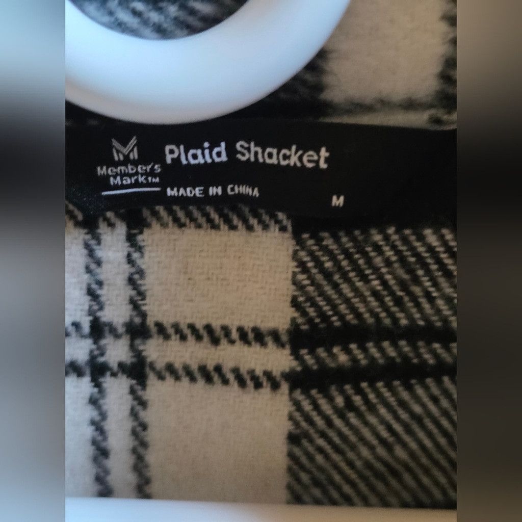 Members Only Plaid Black and White Women's Shacket Size M / US 6-8 / IT 42-44 - 3 Thumbnail