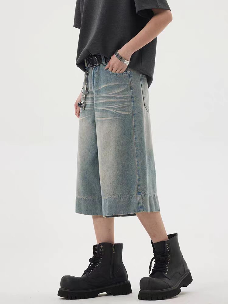 Japanese Brand × Jean Vintage washed haze blue loose denim shorts Size US 30 / EU 46 - 5 Thumbnail
