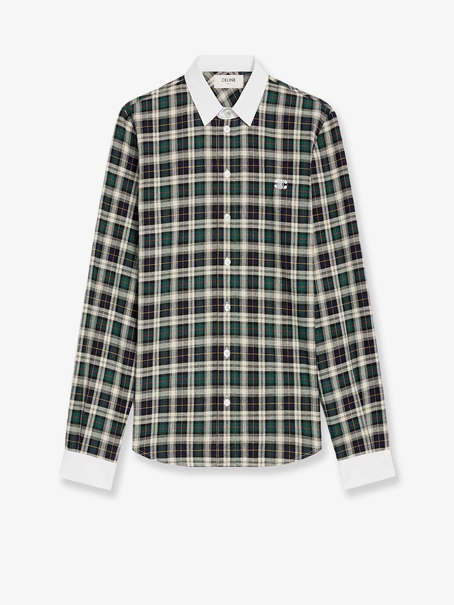 Celine Tartna cotton shirt 36 - USA Tariffs Included Size XS / US 0-2 / IT 36-38 - 1 Thumbnail