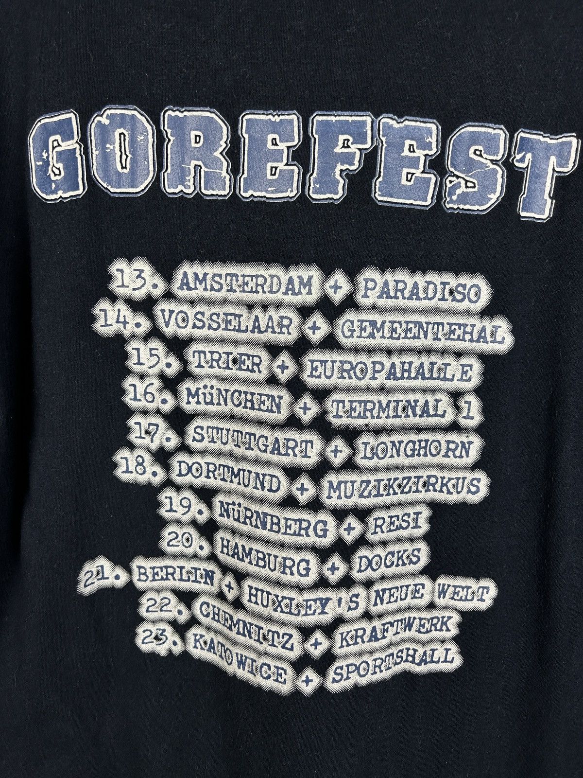Band Tees 90s Gorefest 1995 Full Of Hate Easterfestivals Death T-Shirt Size US XL / EU 56 / 4 - 7 Thumbnail