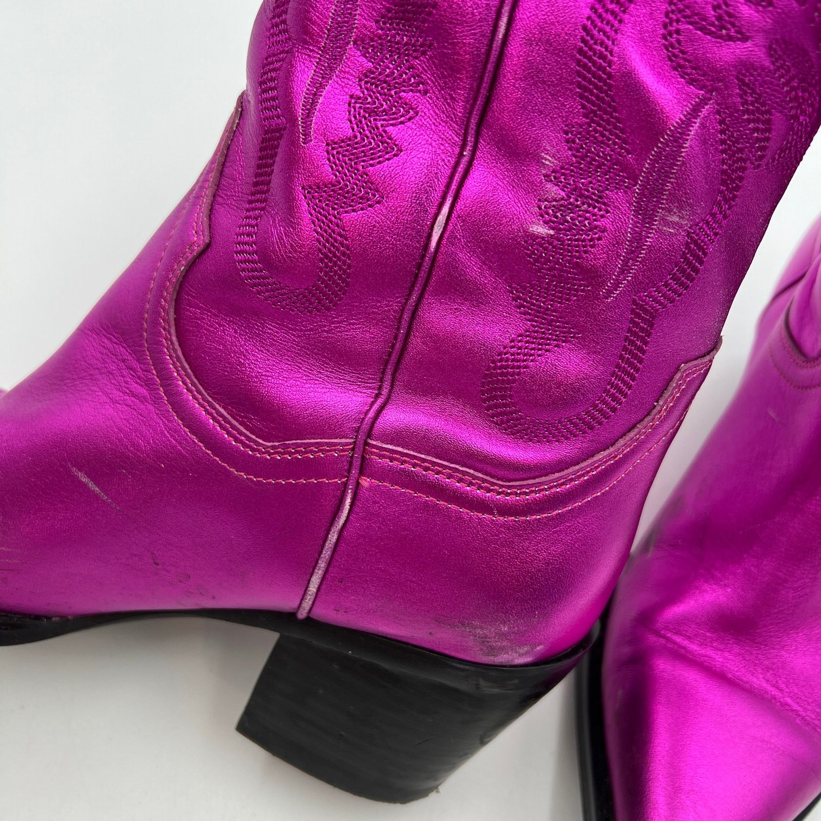 Jeffrey Campbell Jeffery Campbell Dagget Western Boot In Metallic Leather Size US 7 / IT 37 - 6 Thumbnail