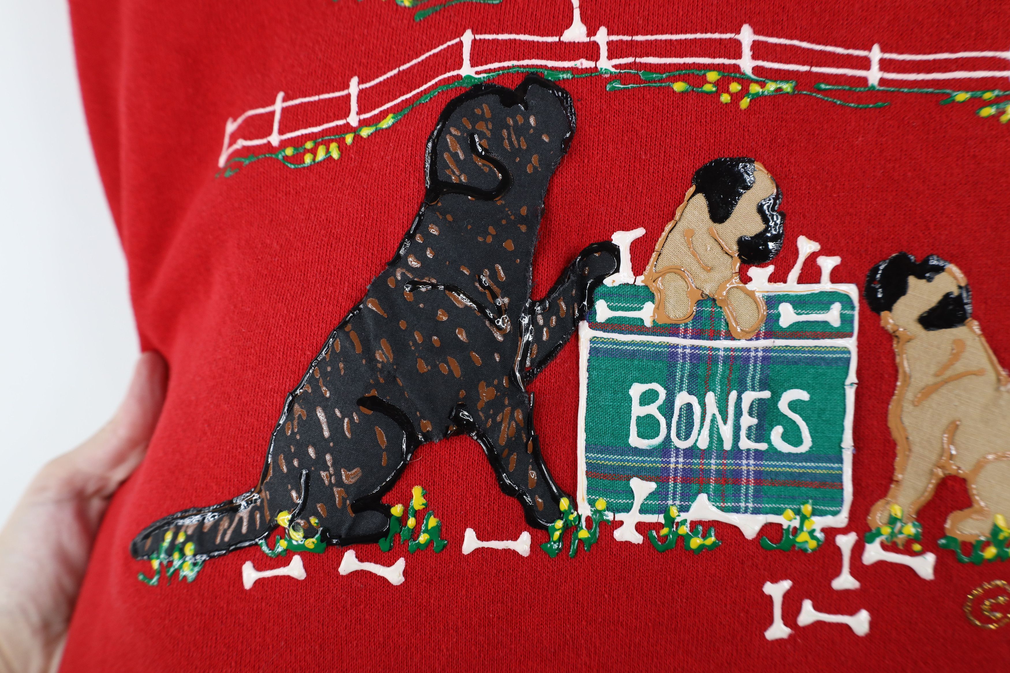 Vintage Vintage 90s Streetwear Paint Farmhouse Dog Puppy Sweatshirt Size L / US 10 / IT 46 - 5 Thumbnail