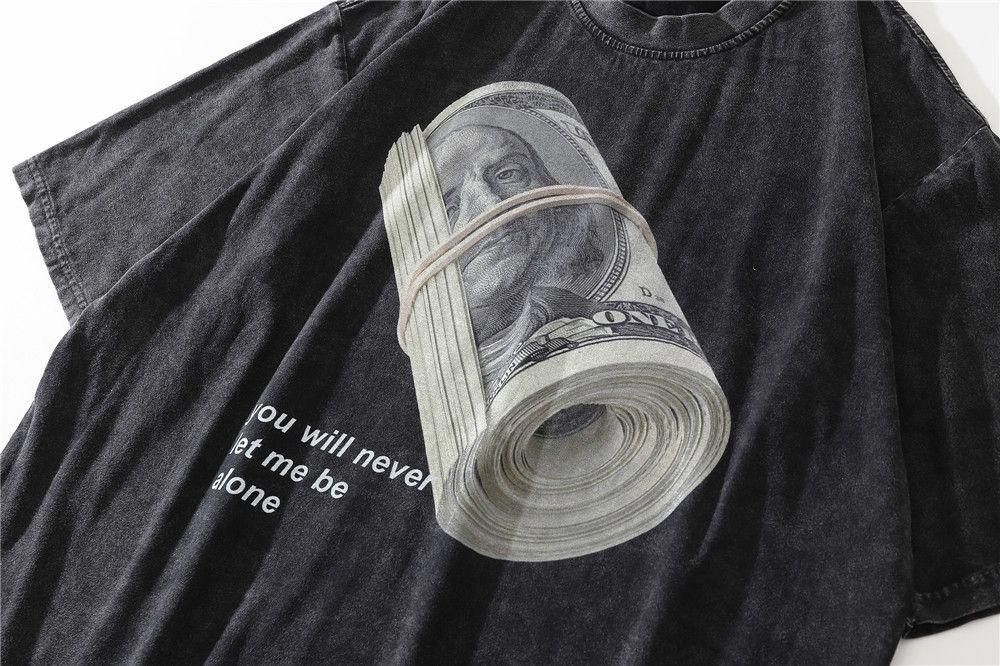 Vintage Dollar Graphic Bleached T-Shirt Size US M / EU 48-50 / 2 - 4 Thumbnail