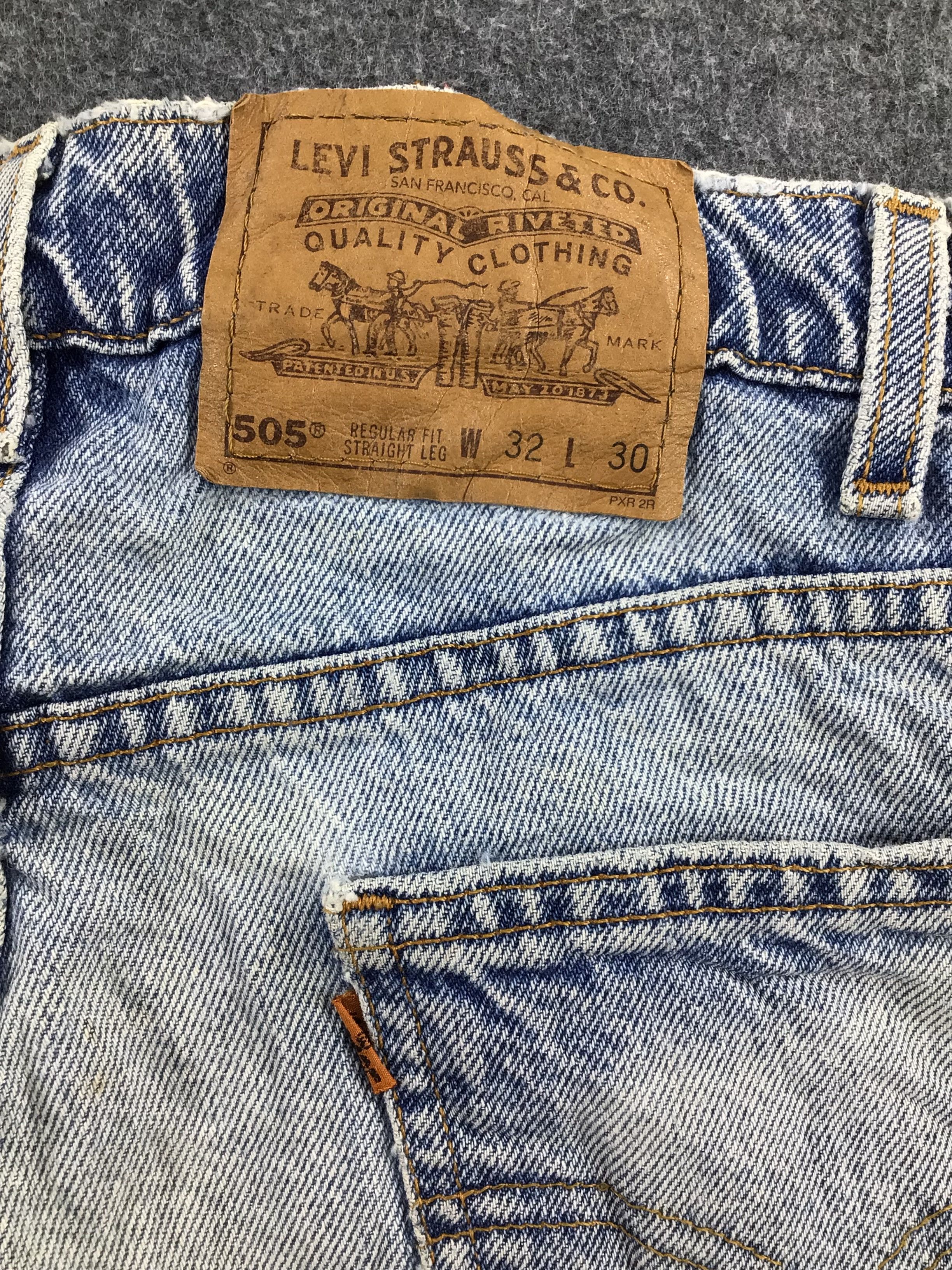 Levi's Vintage Levi's 505 Jeans Orange Tab Distressed Denim KJ240 Size US 31 - 5 Thumbnail