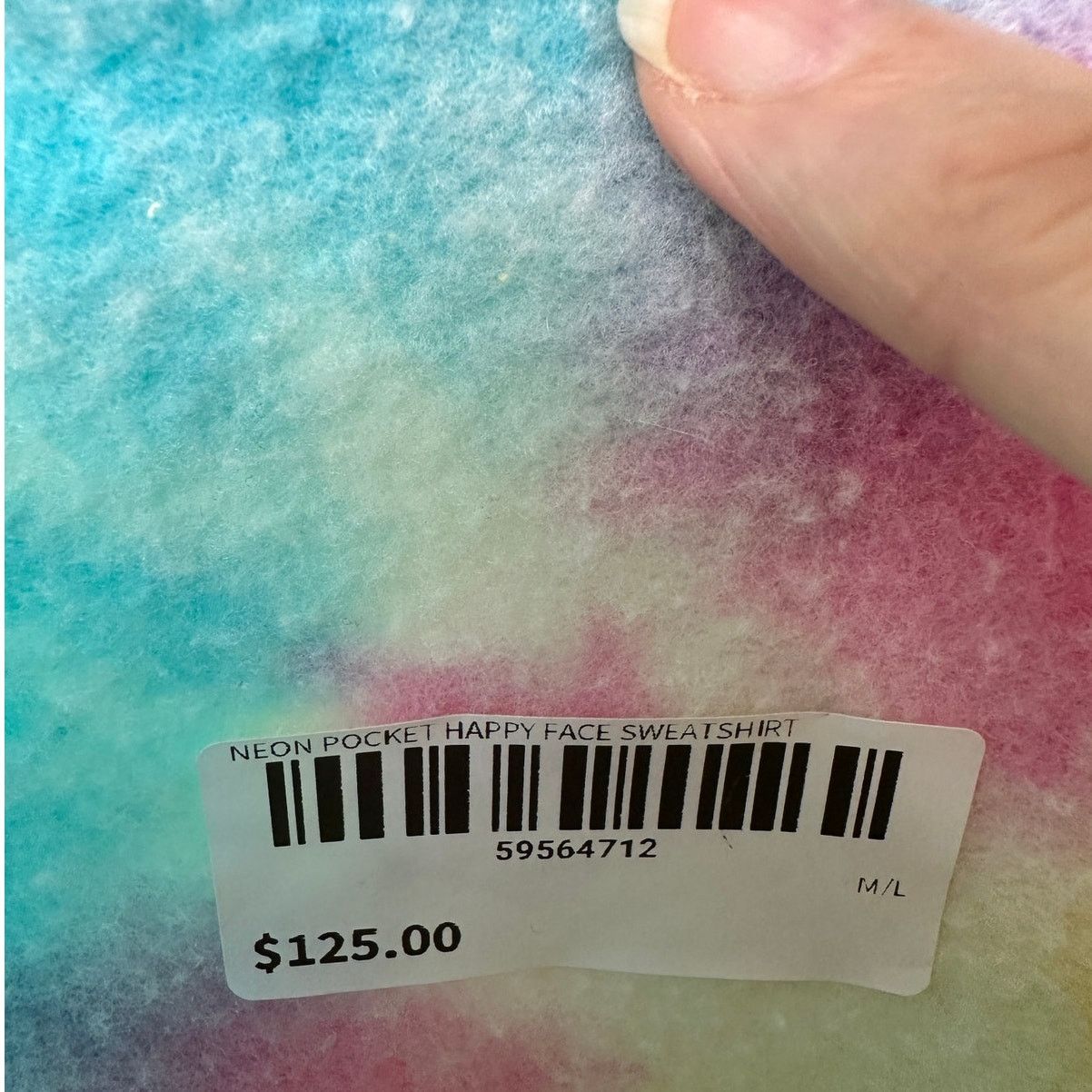 Other John Eshaya JET Pastel Tie-Dye Smiley Sweatshirt (M/L) Size US M / EU 48-50 / 2 - 8 Thumbnail