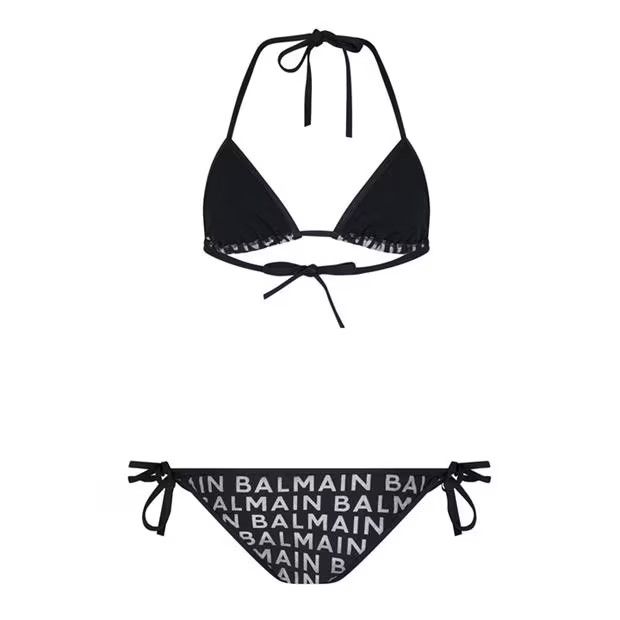 Balmain o1g2r1mq0924 Size: M / All Over Print Bikini Black & Silver Size ONE SIZE - 2 Thumbnail