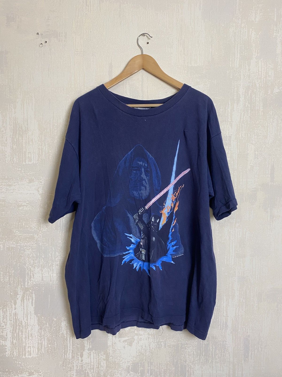 Star Wars 🔥 Star Wars 1996 Obi Wan Darth Vader Lucasfilm T Shirt Movie Size US XL / EU 56 / 4 - 1 Thumbnail