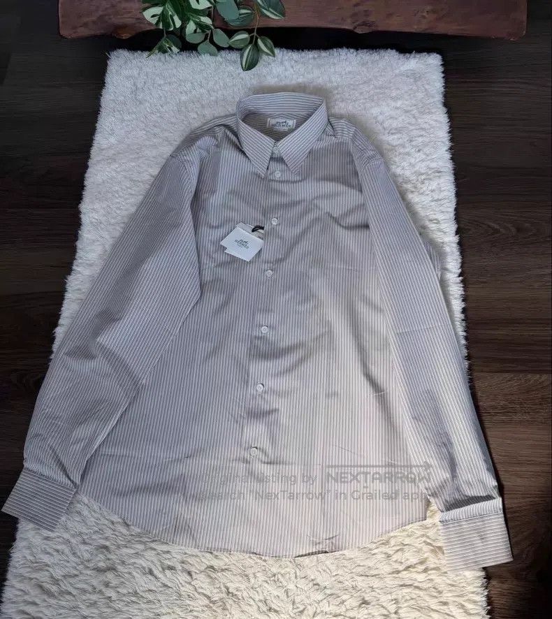 Hermes Hermes Men's Long-Sleeved Striped Shirt Size US XS / EU 42 / 0 - 1 Thumbnail