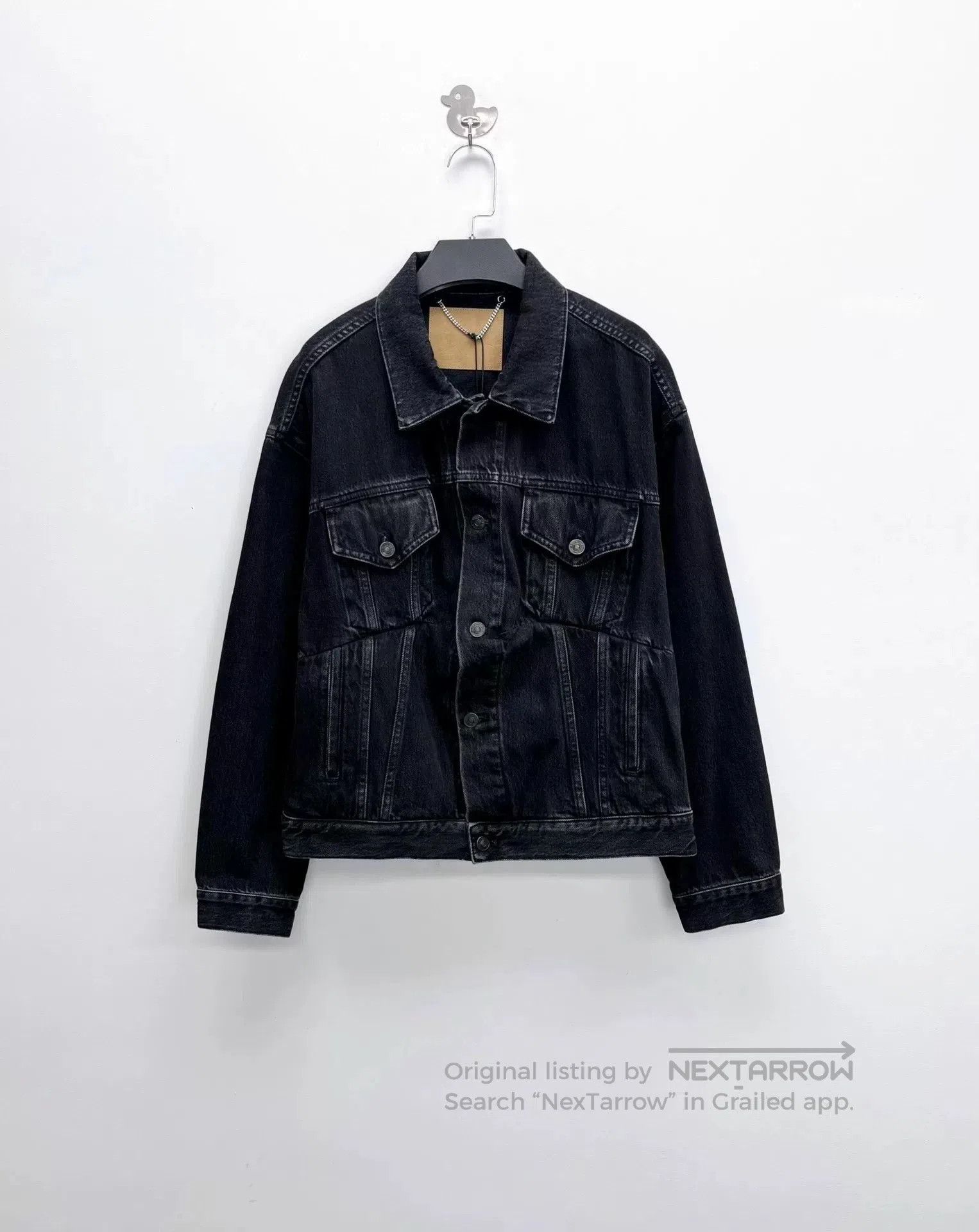 Balenciaga balenciaga black washed denim jacket. Size US M / EU 48-50 / 2 - 1 Thumbnail