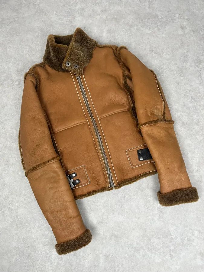 Dirk Bikkembergs 2000s Dirk Bikkembergs Brown Shearling Leather Jacket Size US M / EU 48-50 / 2 - 4 Thumbnail