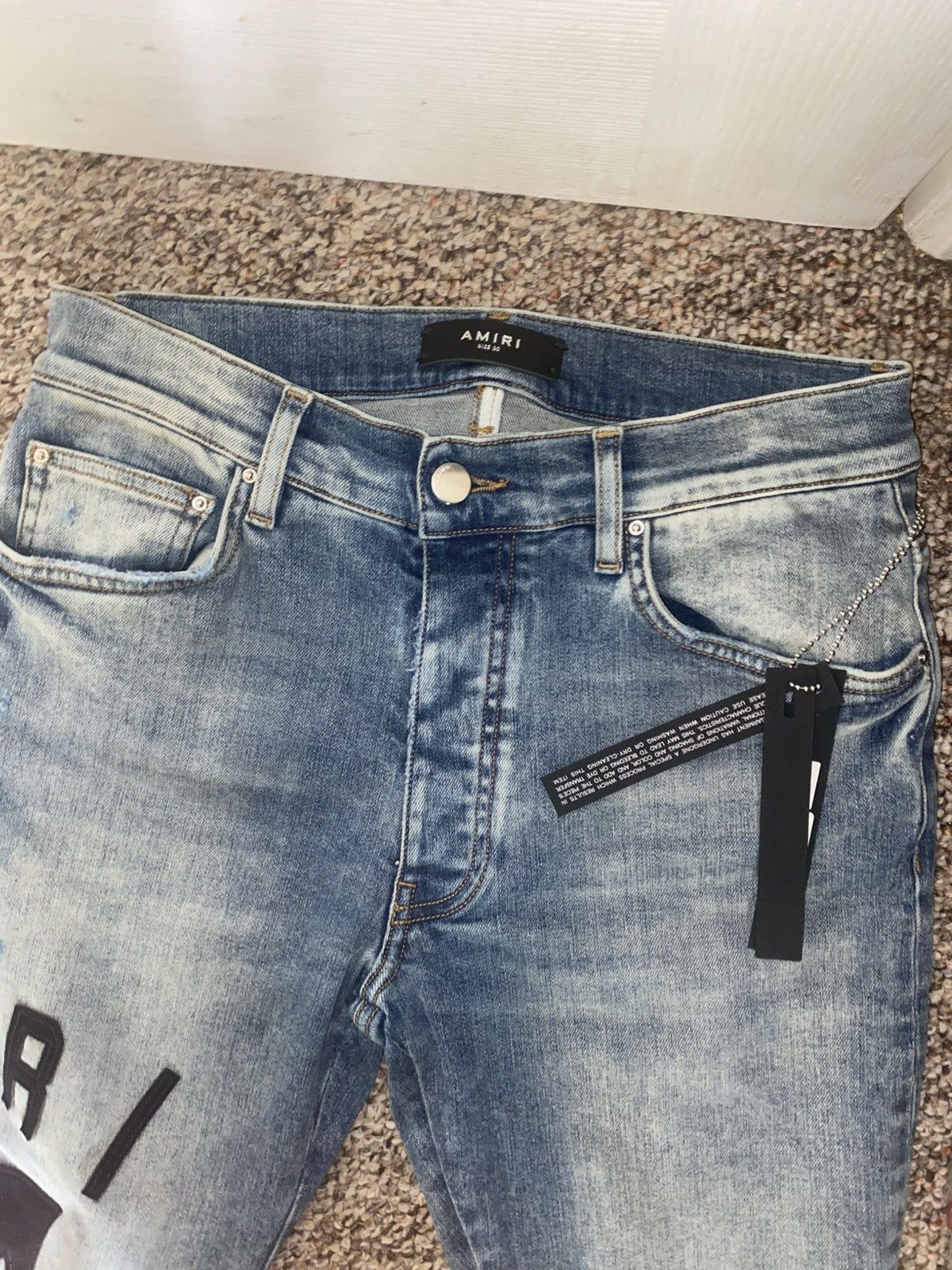 Amiri Amiri suede appliqué logo jeans Size US 34 / EU 50 - 3 Thumbnail