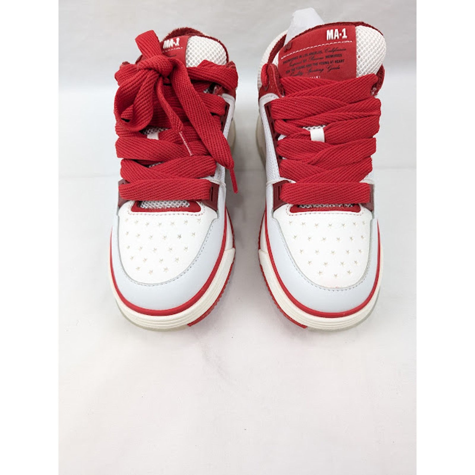 Amiri o1rshd1 MA-1 Low-Top Sneakers in White/ Red Size US 7 / EU 40 - 15 Thumbnail