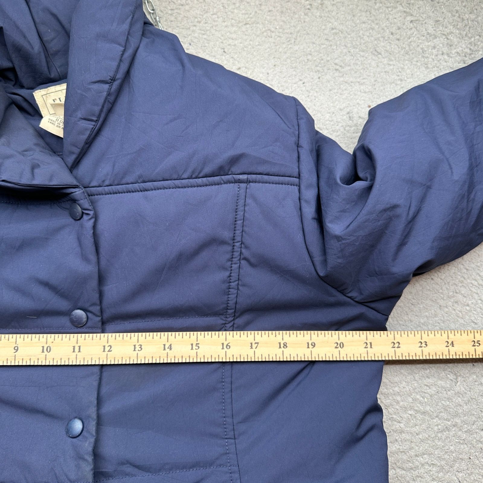 L.L. Bean LL Bean DDJ6 Blue Quilted Puffer Coat Womens Medium Snap Size M / US 6-8 / IT 42-44 - 4 Thumbnail