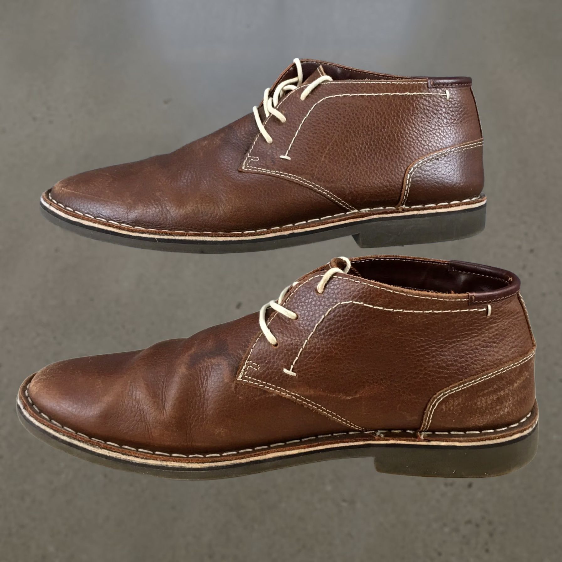 Kenneth Cole Kenneth Cole Reaction Desert Wind Mens 13 M Brown Leather Chukka Boots Lace Up Size US 13 / EU 46 - 1 Thumbnail