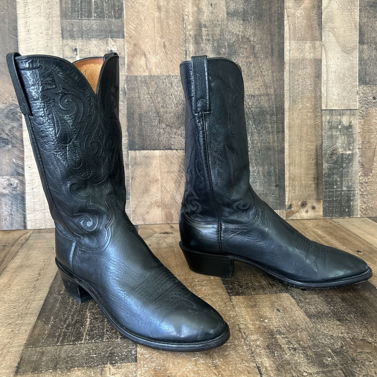 Lucchese Lucchese 1883 Black N7496R4 Western Cowboy Boots Mens 11 D Size US 11 / EU 44 - 2 Thumbnail