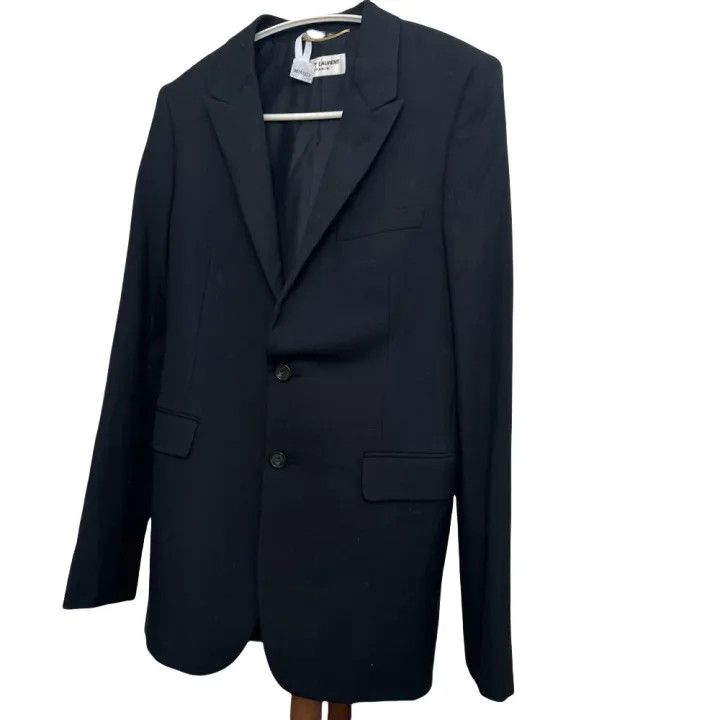 Saint Laurent Paris Saint Laurent Black Slim Fit Blazer 0079 Size S / US 4 / IT 40 - 1 Thumbnail