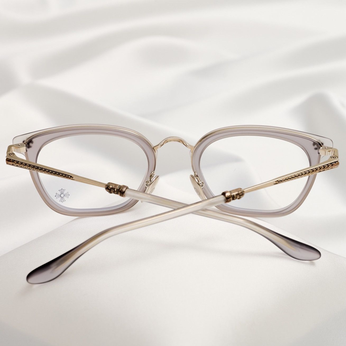 Chrome Hearts CHROME HEARTS STRAPADICTOME MATTE GRAPHITE /SHINY SILVER GLASSES Size ONE SIZE - 7 Thumbnail