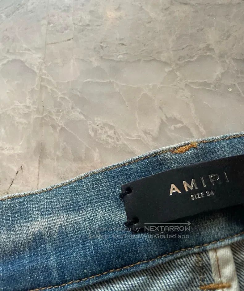 Amiri Amiri Size 34 Camouflage-printed blue jeans Size US 34 / EU 50 - 2 Thumbnail