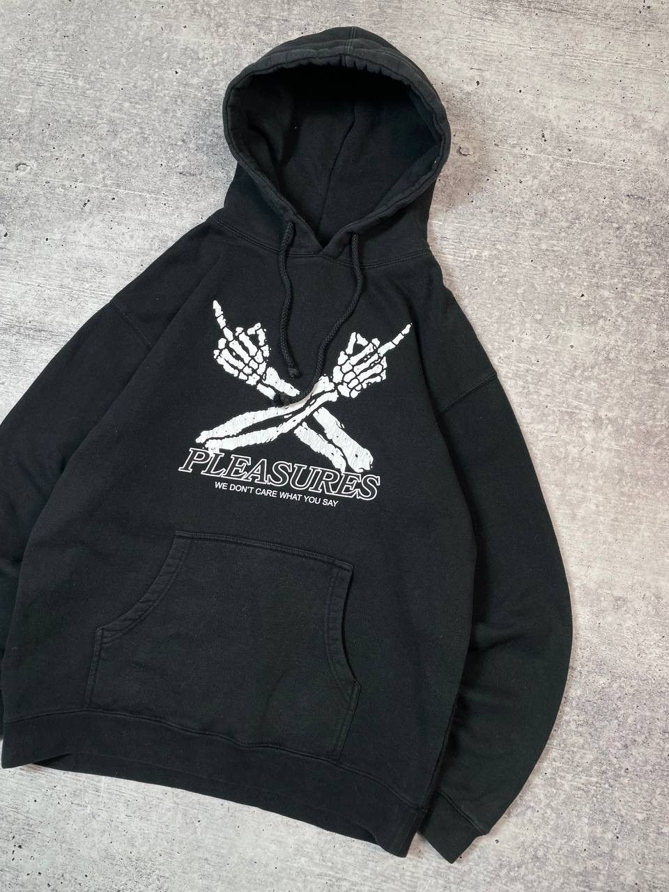 Pleasures Vintage Pleasures Dont Care Skeleton Baggy Hoodie Y2K Size US L / EU 52-54 / 3 - 3 Thumbnail
