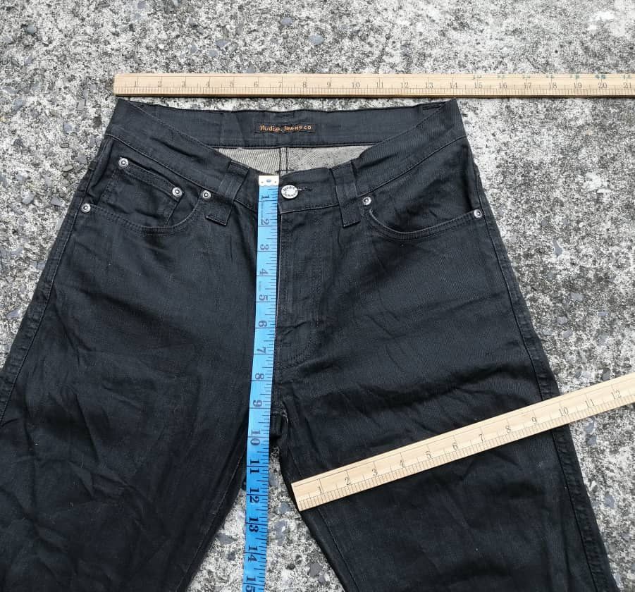 Nudie Jeans Nudie Jeans NJ2764 Slim Jim Black Coated Jeans Size US 29 - 8 Thumbnail