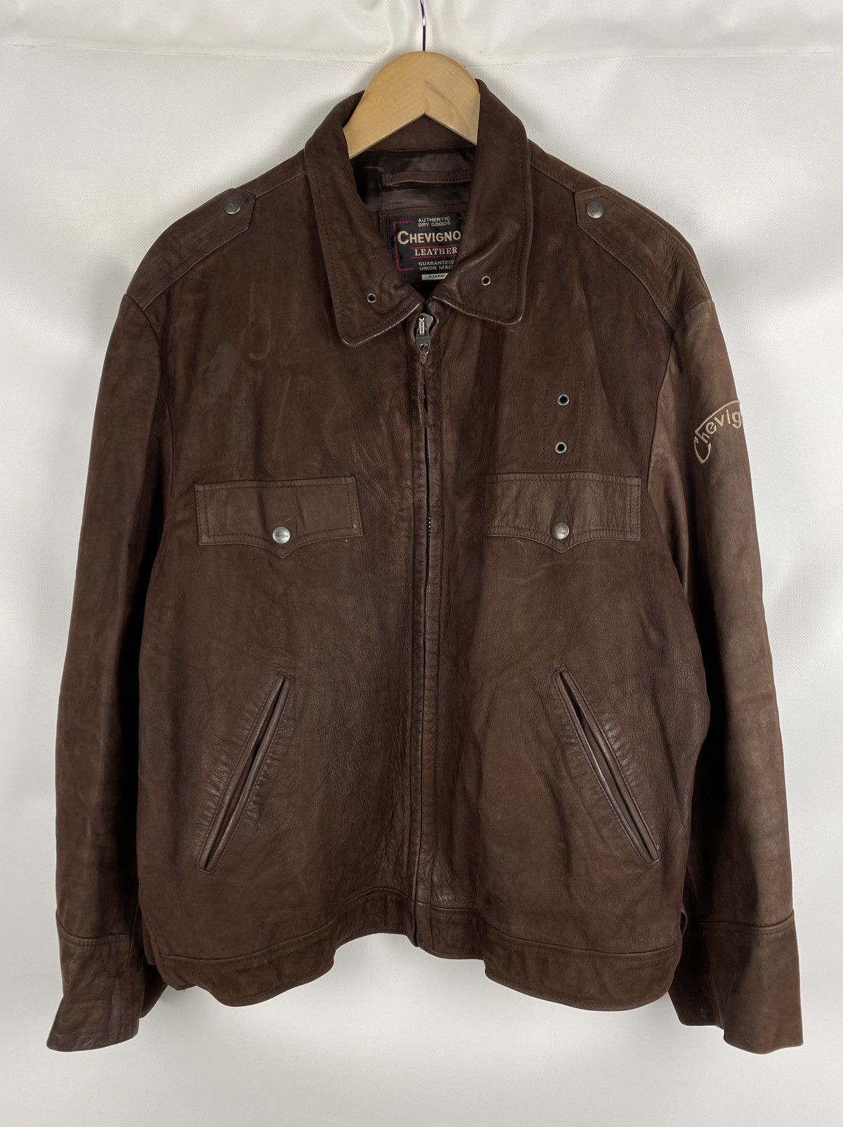 Chevignon Chevignon vintage men’s leather western style bomber jacket Size US XL / EU 56 / 4 - 1 Thumbnail