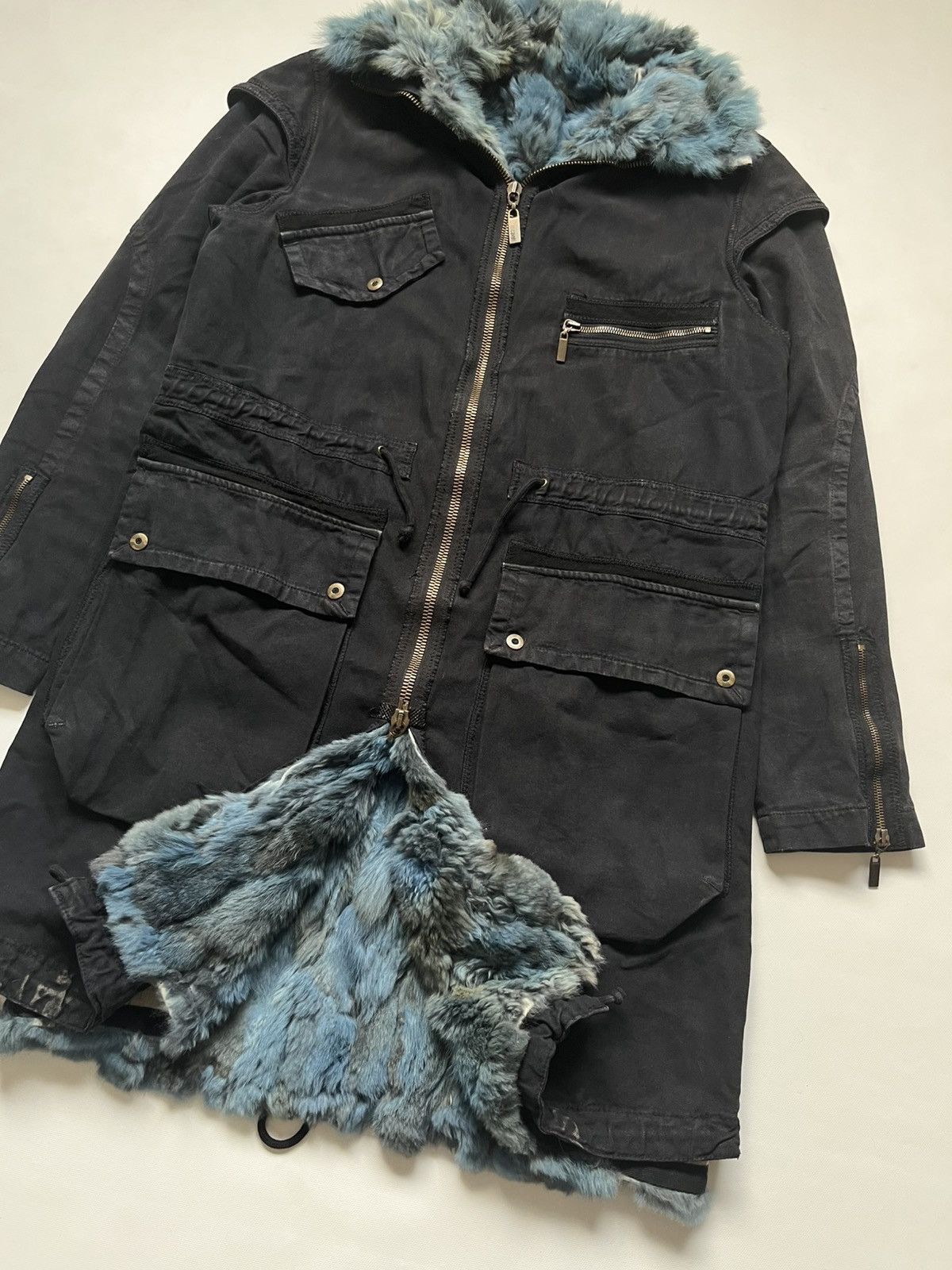 Just Cavalli Just Cavalli Vintage Archive Utility Parka Coat Rabbit Fer Size US M / EU 48-50 / 2 - 2 Thumbnail