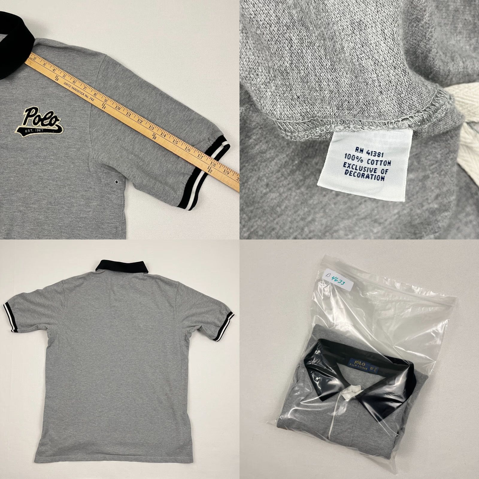 Polo Ralph Lauren VINTAGE Polo Ralph Lauren Rugby Shirt Mess Mens 2XLT Tall Gray NYC City Champs USA Size US XXL / EU 58 / 5 - 8 Thumbnail