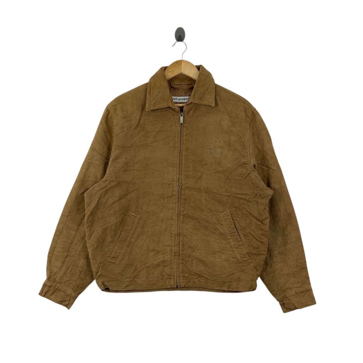 Saint Laurent Paris SAINT LAURENT JEANS Collection Embroidered Logo Denim Jacket Size US M / EU 48-50 / 2 - 1 Thumbnail