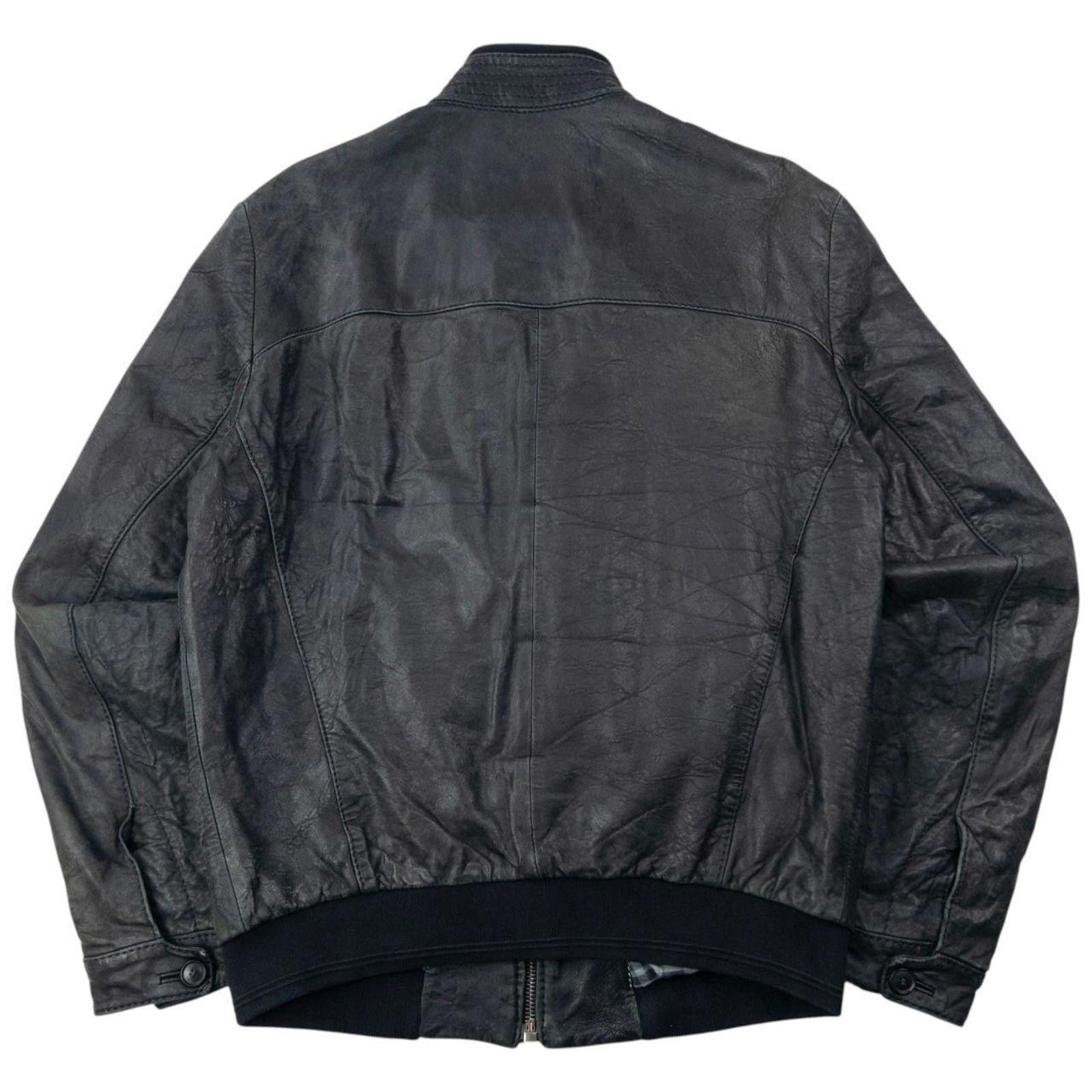 Hugo Boss Vintage 2000s Hugo Boss Zip Up Leather Jacket Size M Size US M / EU 48-50 / 2 - 2 Thumbnail