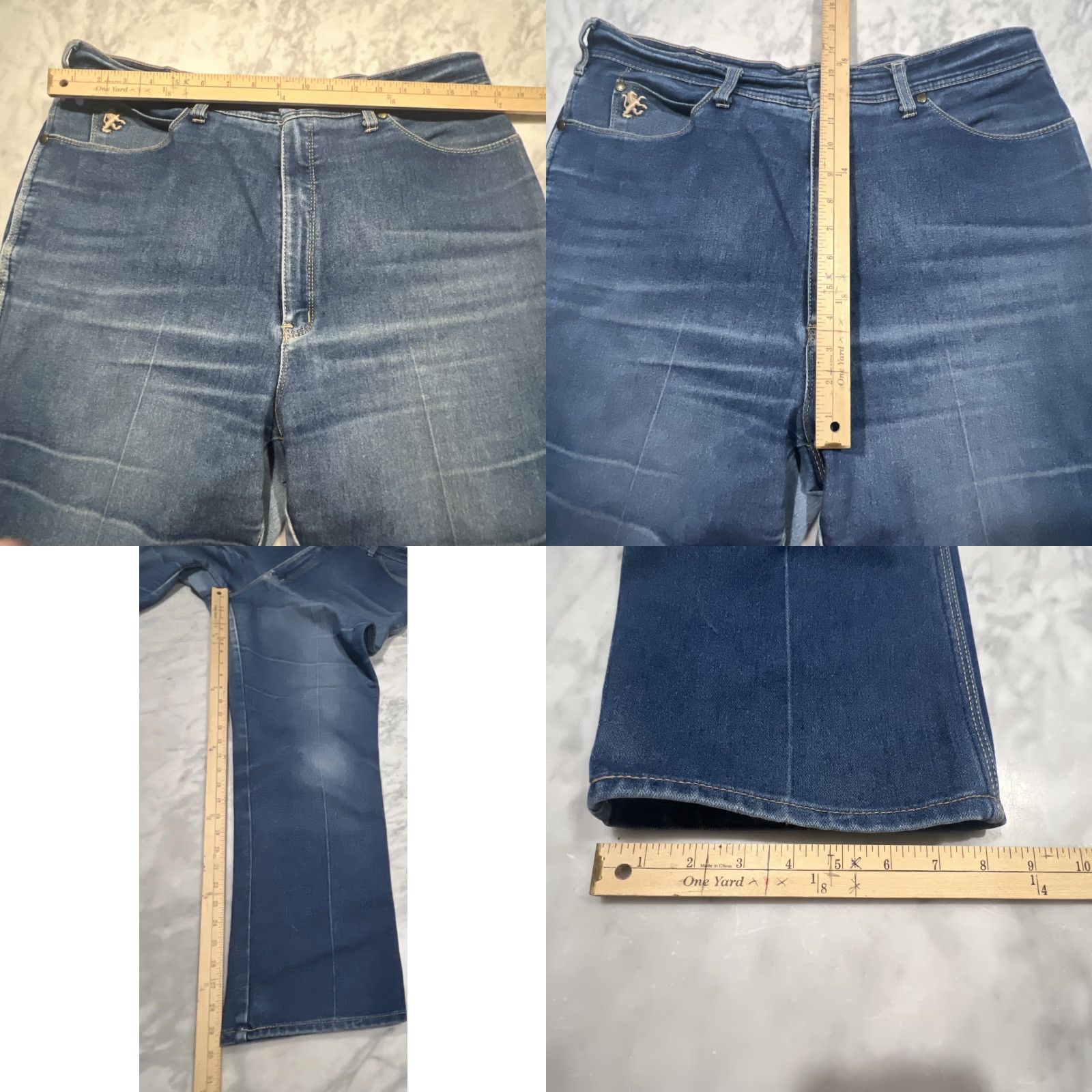 Vintage VINTAGE Braxton Stretch Jeans Men’s 36 Inseam 30” Faded Whiskers Cotton Blend Denim Jeans Regular Stretch Bootscut Blue Mens Size US 36 / EU 52 - 8 Thumbnail