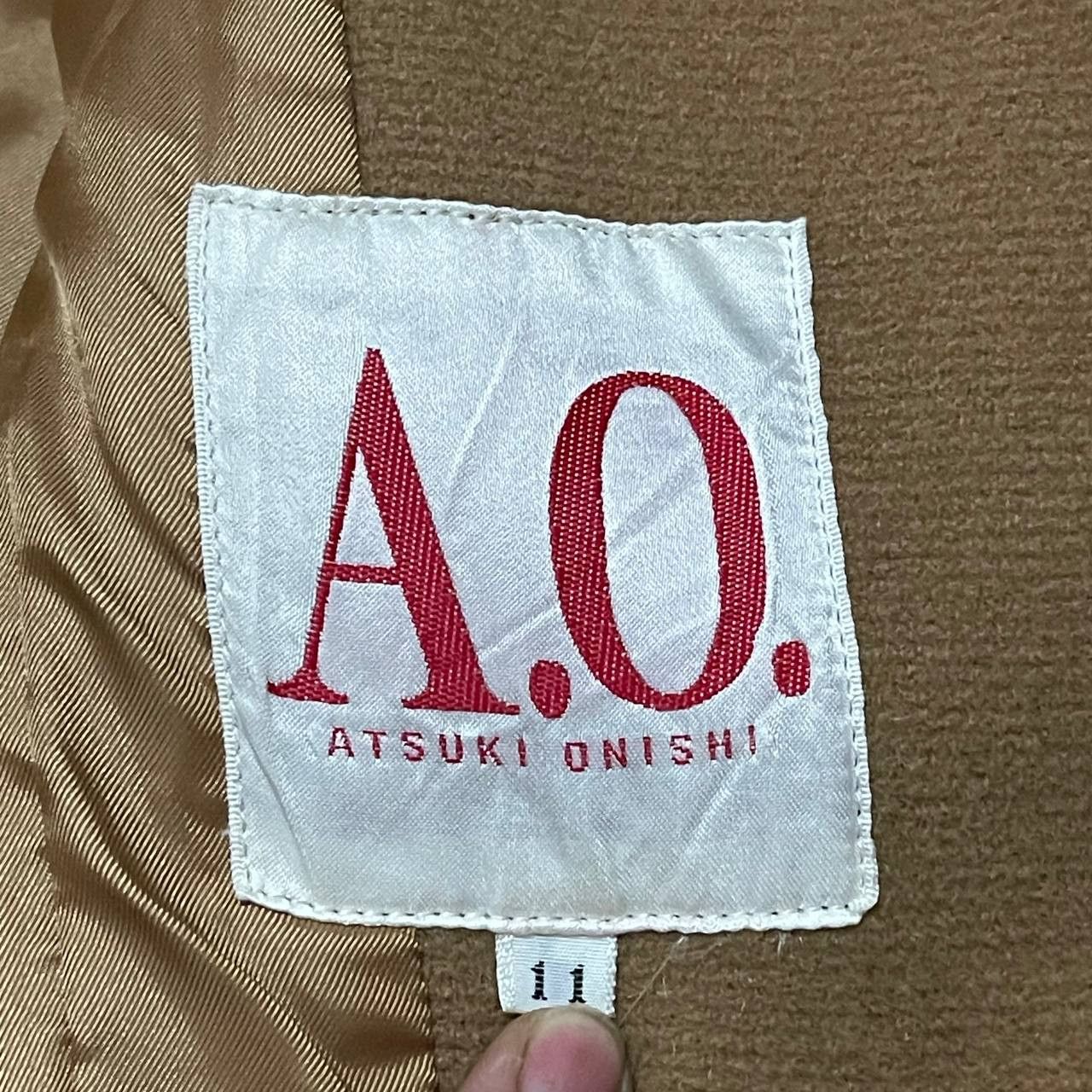 Japanese Brand Vintage A.O. Atsuki Onishi Wool Coat Size S / US 4 / IT 40 - 6 Thumbnail
