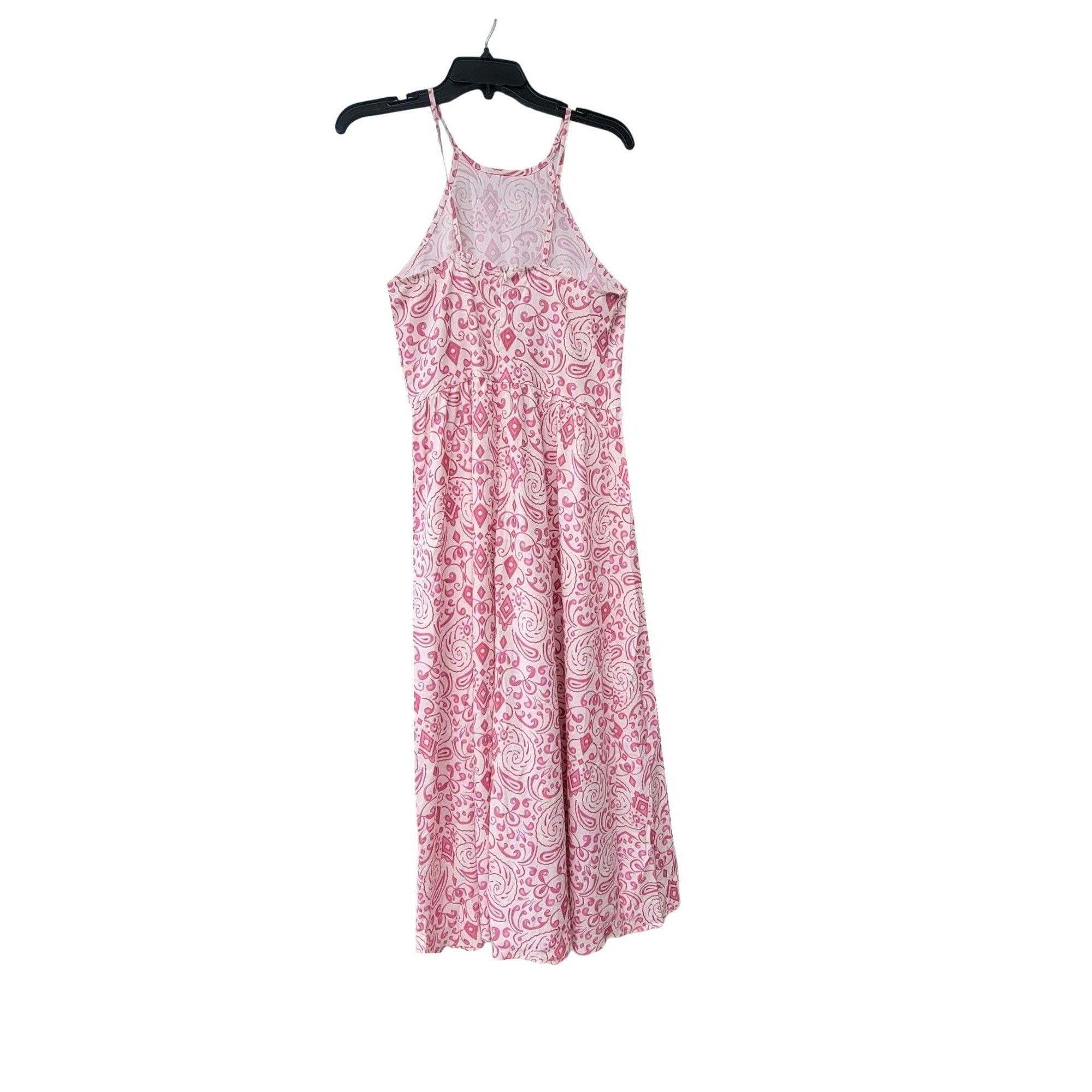 Other ⭐Women's Pink Floral Sleeveless Tiered Halter Maxi Dress Sz Size S / US 4 / IT 40 - 2 Thumbnail