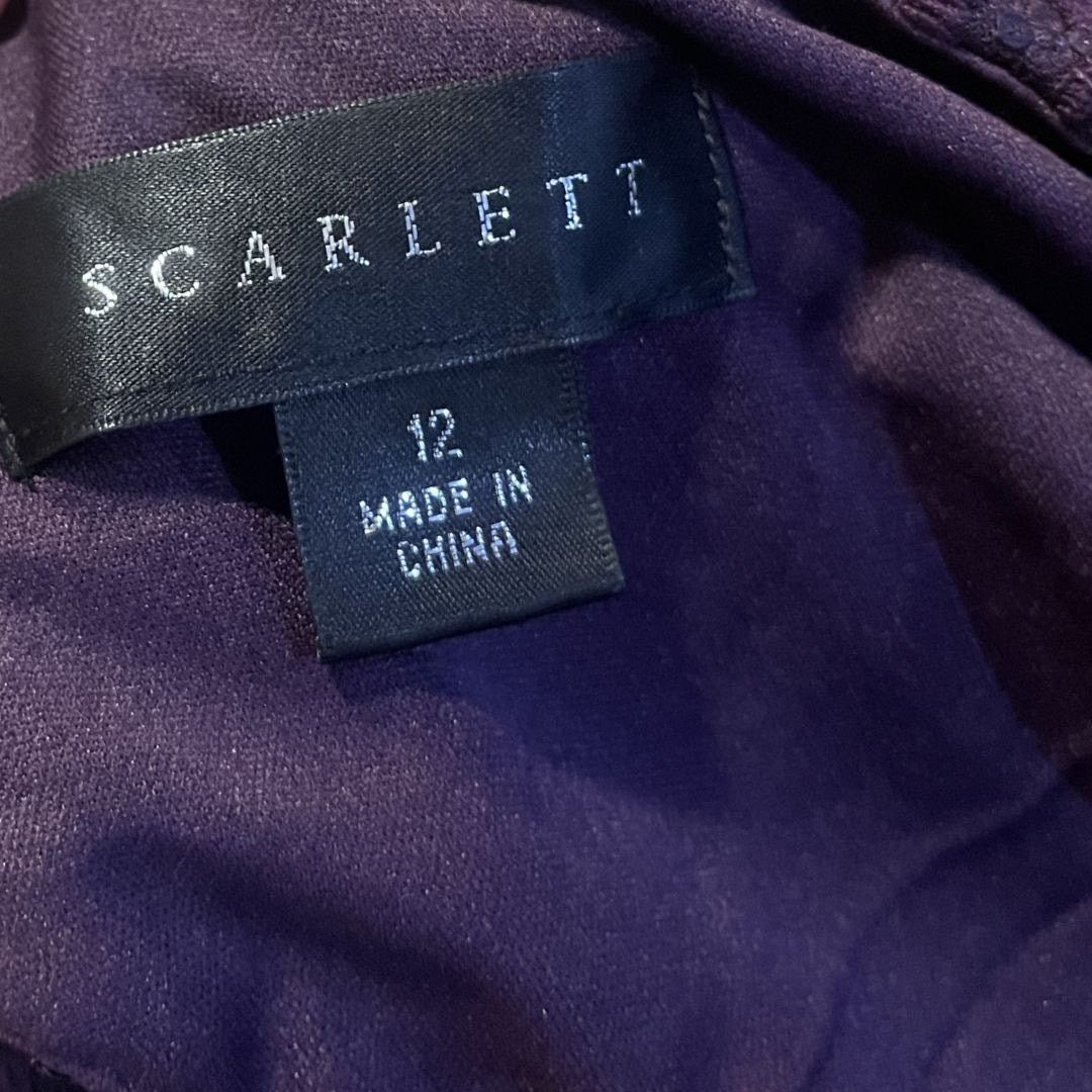 Other Scarlett Purple Sequin Ruched Dress SZ 12 Special Occassion Size XL / US 12-14 / IT 48-50 - 4 Thumbnail