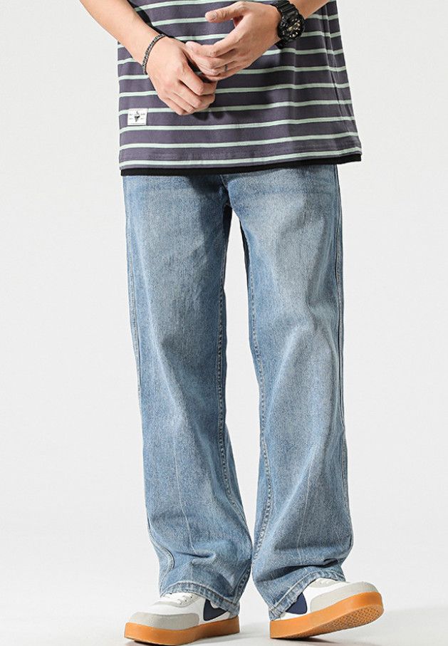 Japanese Brand Men's Japanese Retro Straight Leg Wide Leg Trendy Jeans Size US 32 / EU 48 - 1 Thumbnail