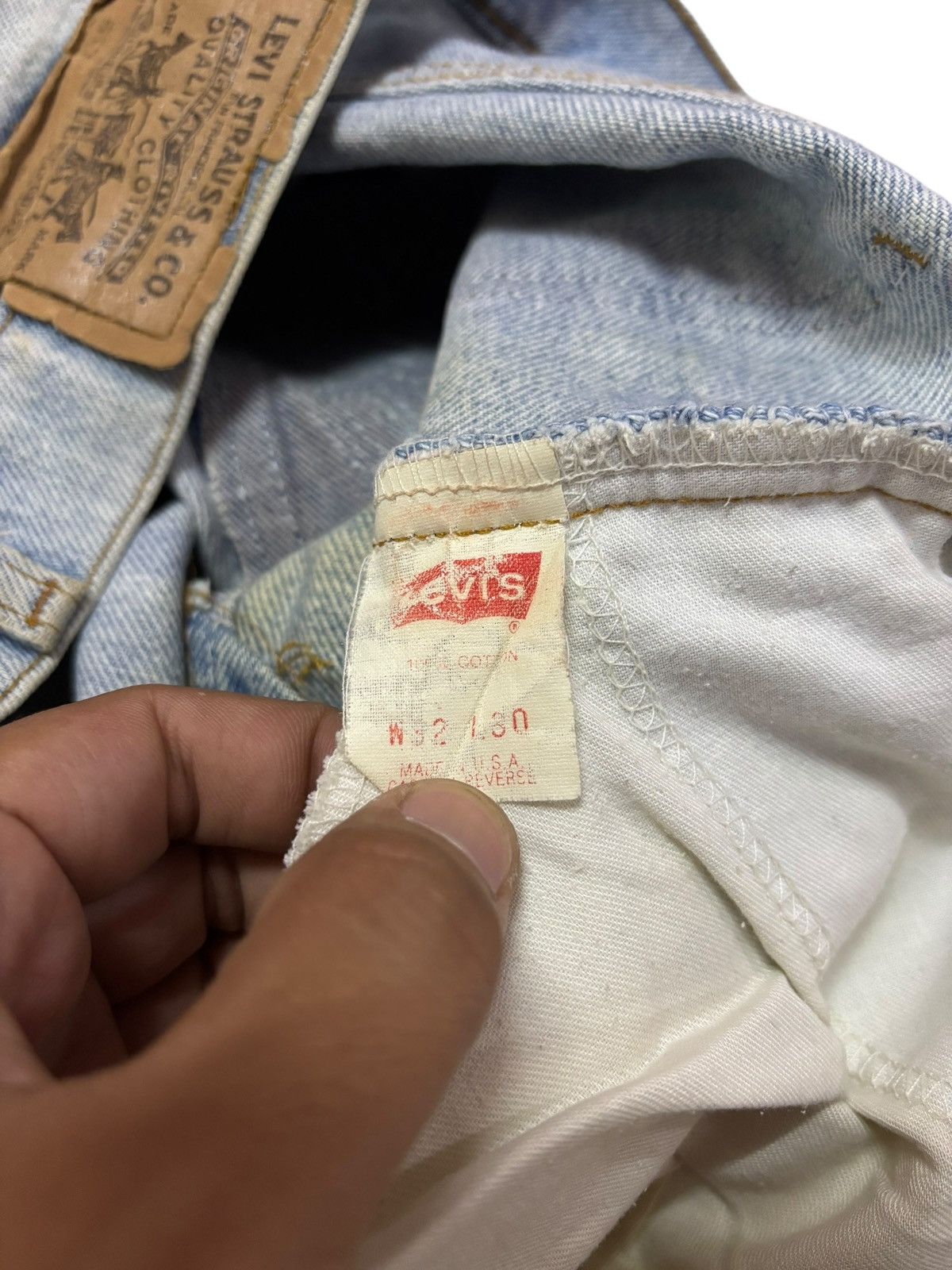 Levi's Vtg 80s Raw Levis 517 Orange Tag Distressed Jeans Size US 31 - 11 Thumbnail