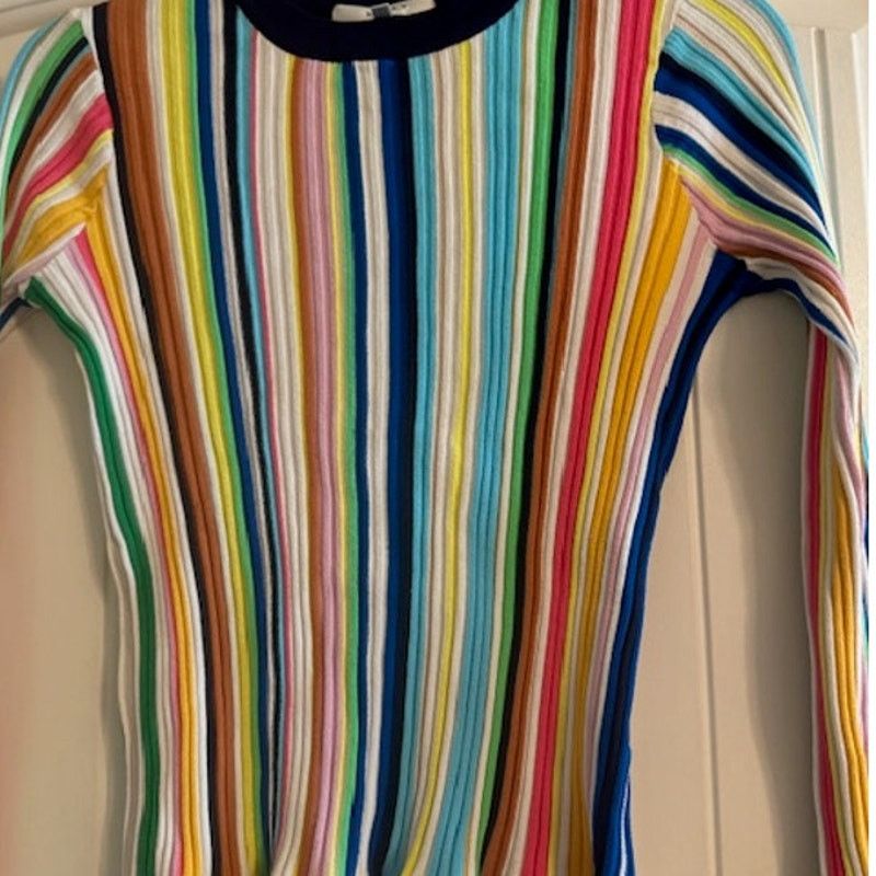 MILLY MILLY Vertical Striped Rainbow Pullover S Size S / US 4 / IT 40 - 4 Thumbnail