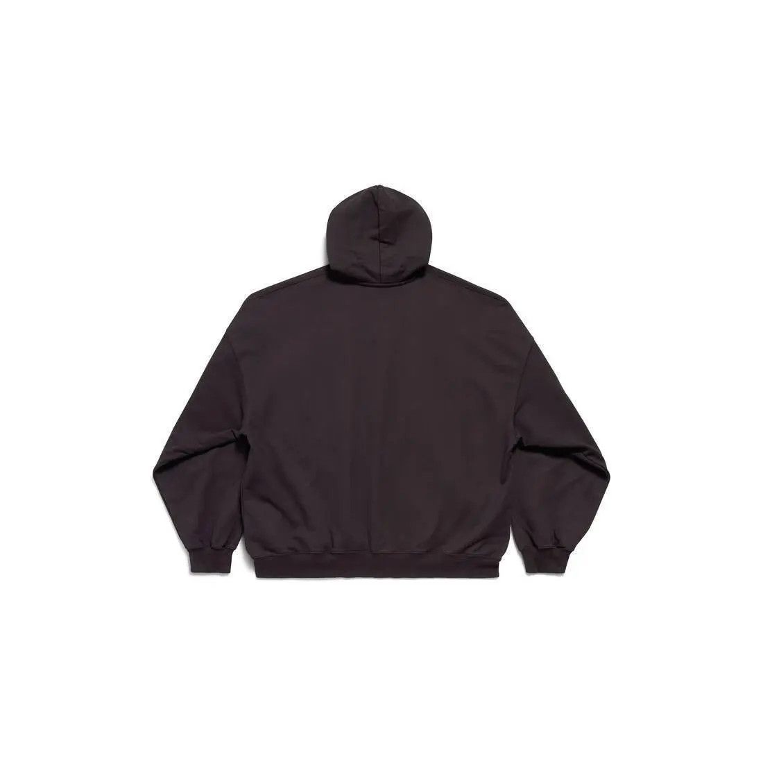 Balenciaga o1mt1gz0125 Lo_ve Hoodie Oversized in Dark Brown Size US S / EU 44-46 / 1 - 2 Thumbnail