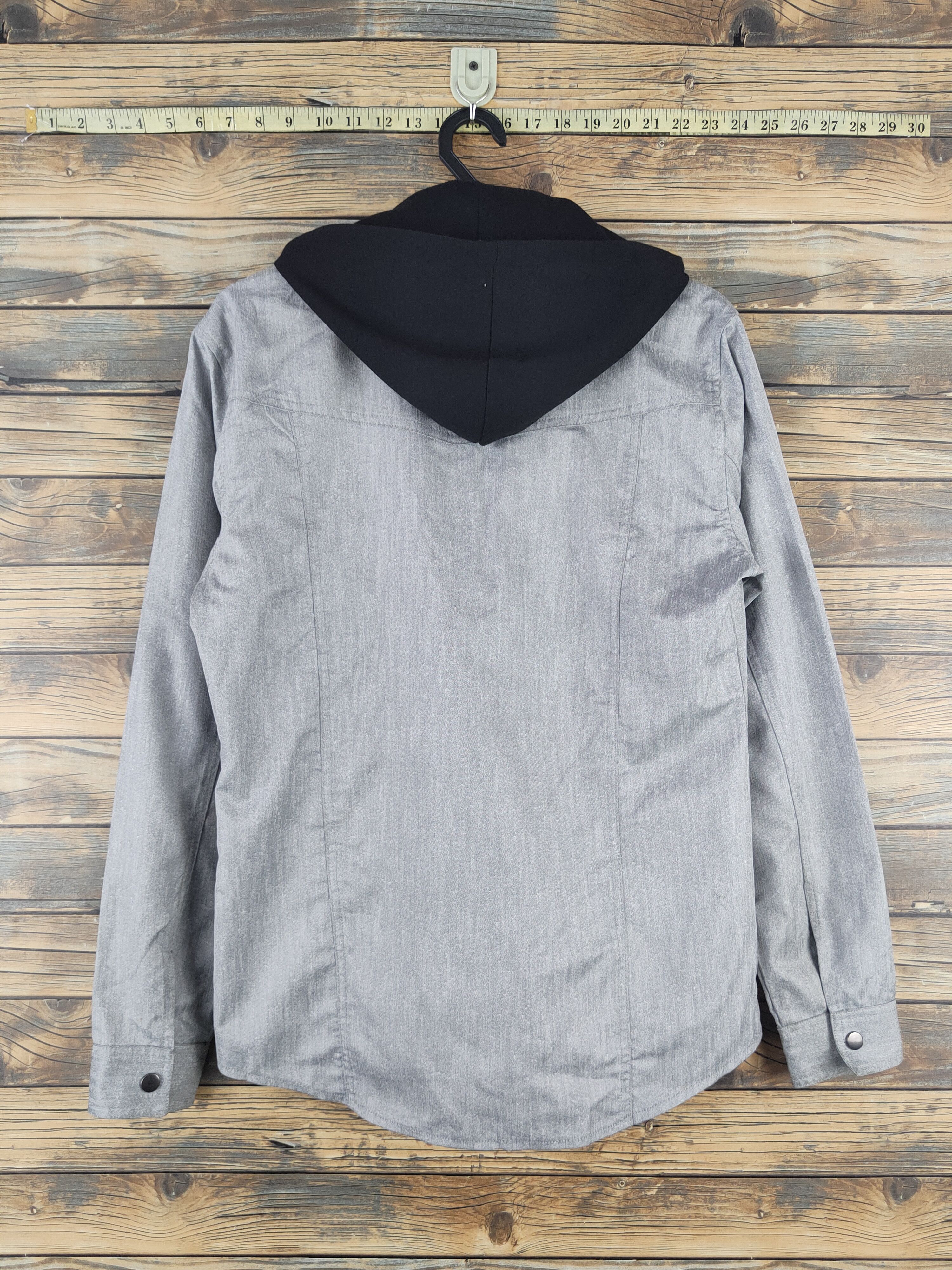 semanticdesign Semantic Design Gray Black Hoodie Button Up Shirts #W2251 Size US L / EU 52-54 / 3 - 7 Thumbnail