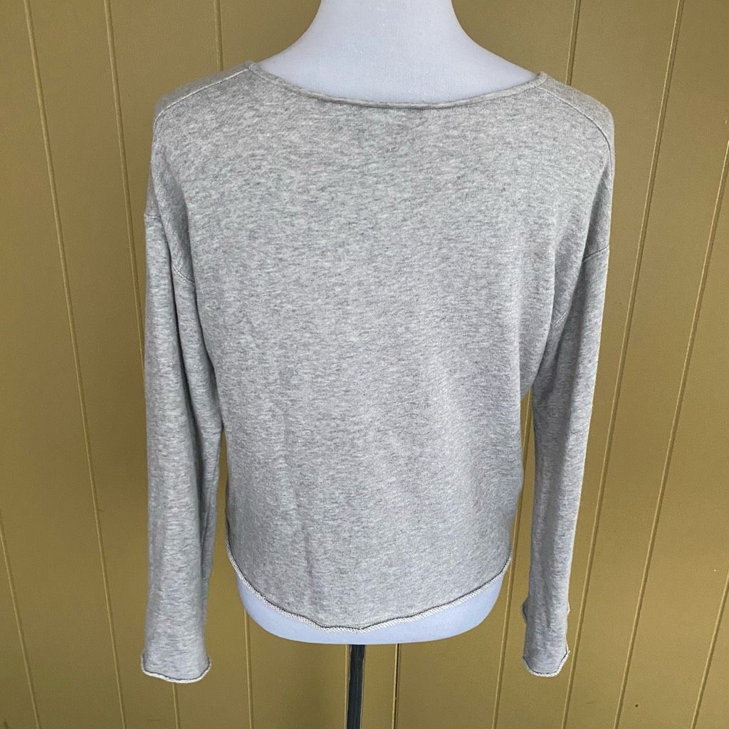 American Eagle Outfitters American Eagle women M crop scoopneck raw hem Longsleeve swe Size M / US 6-8 / IT 42-44 - 5 Thumbnail