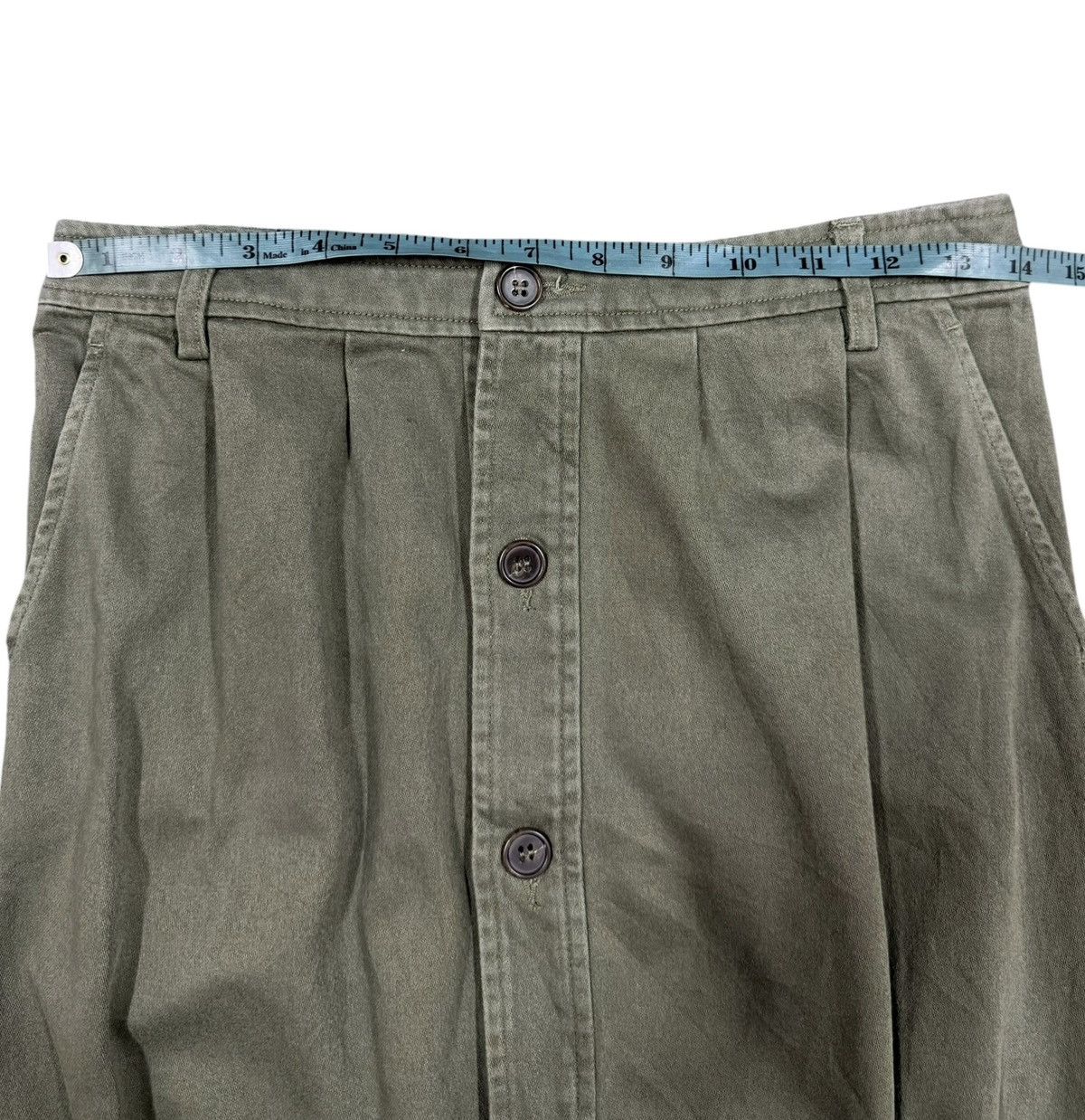 A.P.C. Vtg✅A.P.C Rue De Fleurus Olive Green Button Ups Mini Skirt Size 26" / US 2 / IT 38 - 11 Thumbnail