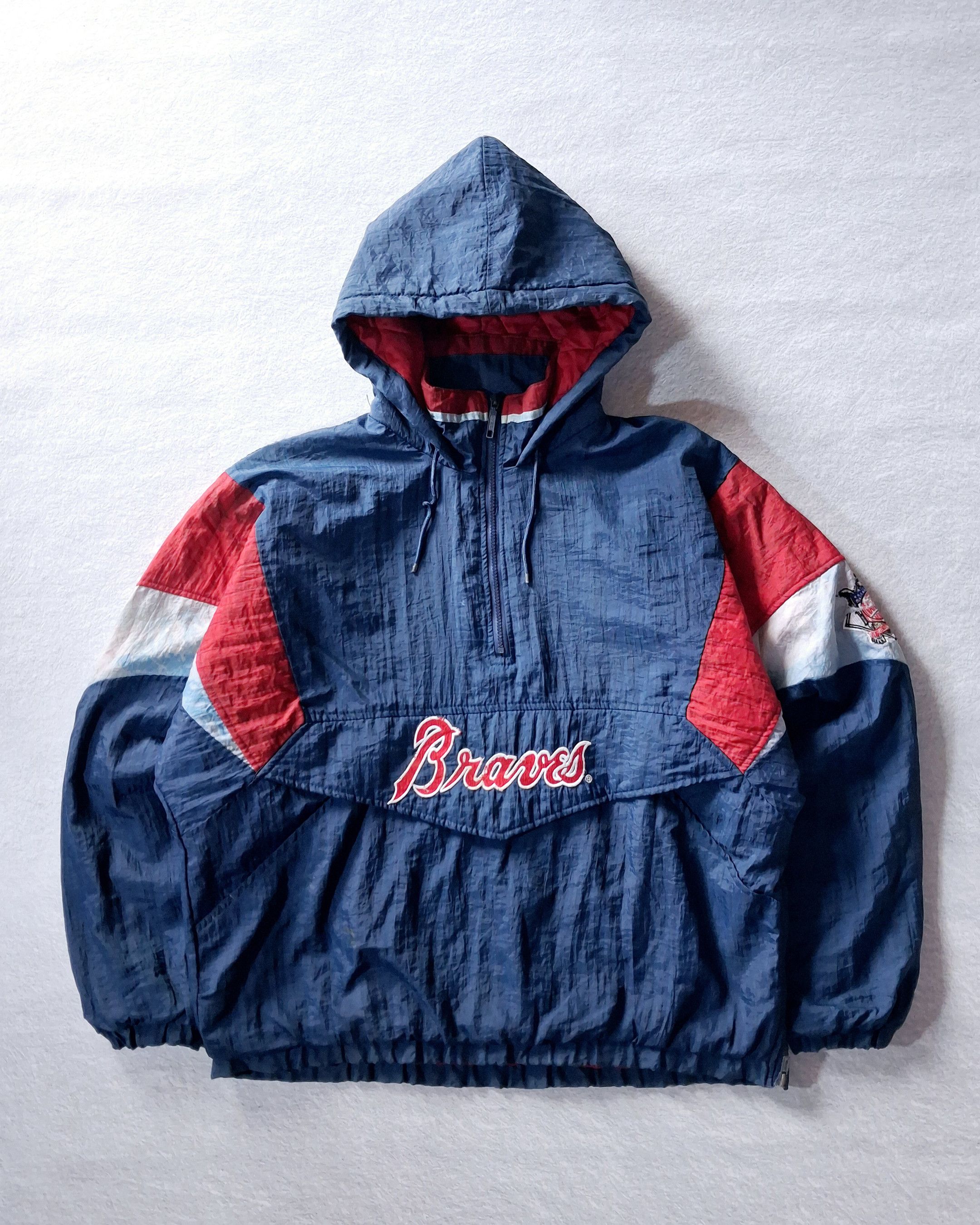 Starter STARTER ATLANTA BRAVES HOODED SHELL JACKET Size US L / EU 52-54 / 3 - 1 Thumbnail