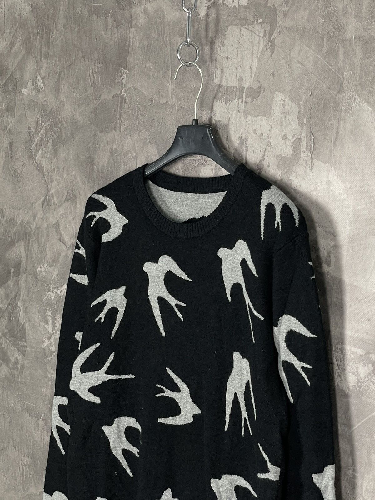 Japanese Brand × Vintage Avant Garde Mcqueen Style Rare Multilogo Sweater Size M / US 6-8 / IT 42-44 - 7 Thumbnail