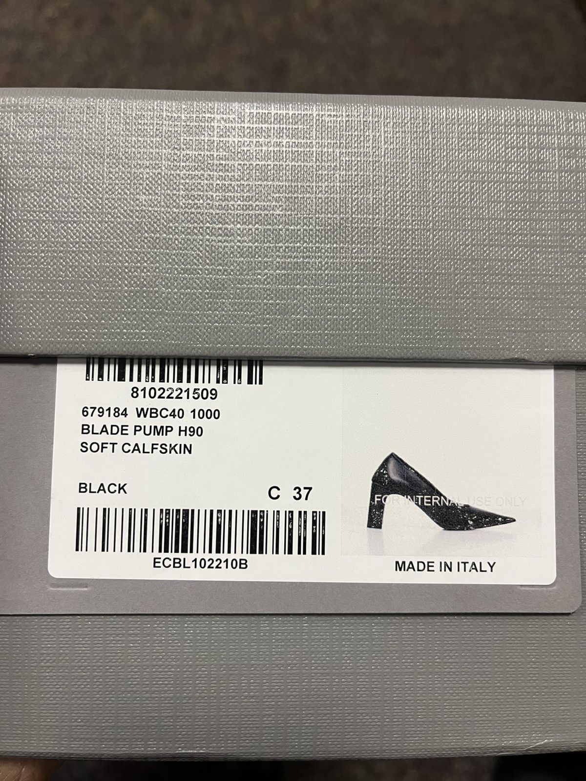 Balenciaga o1rshd1 Soft Calfskin Blade Pump H90 in Black Size US 7 / IT 37 - 10 Thumbnail