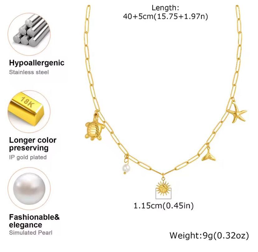 Other Shell Pearl Starfish Fish Accessories Necklace Size ONE SIZE - 2 Thumbnail